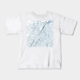 Kopie von Kopie von Lisbon map city map poster - modern gift with city map in dark blue Kids T-Shirt